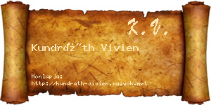 Kundráth Vivien névjegykártya